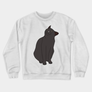 SMUG BLACK CAT MEME Crewneck Sweatshirt